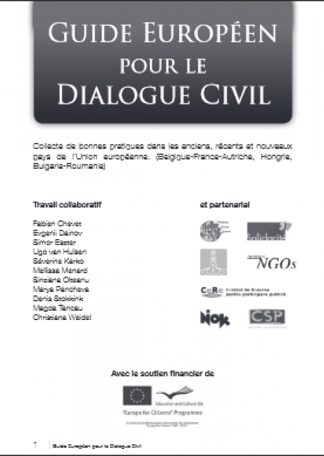image couverture guide européen dialogue civil